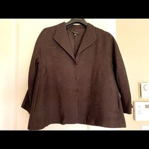 Eileen Fisher silk blended A-line blazer